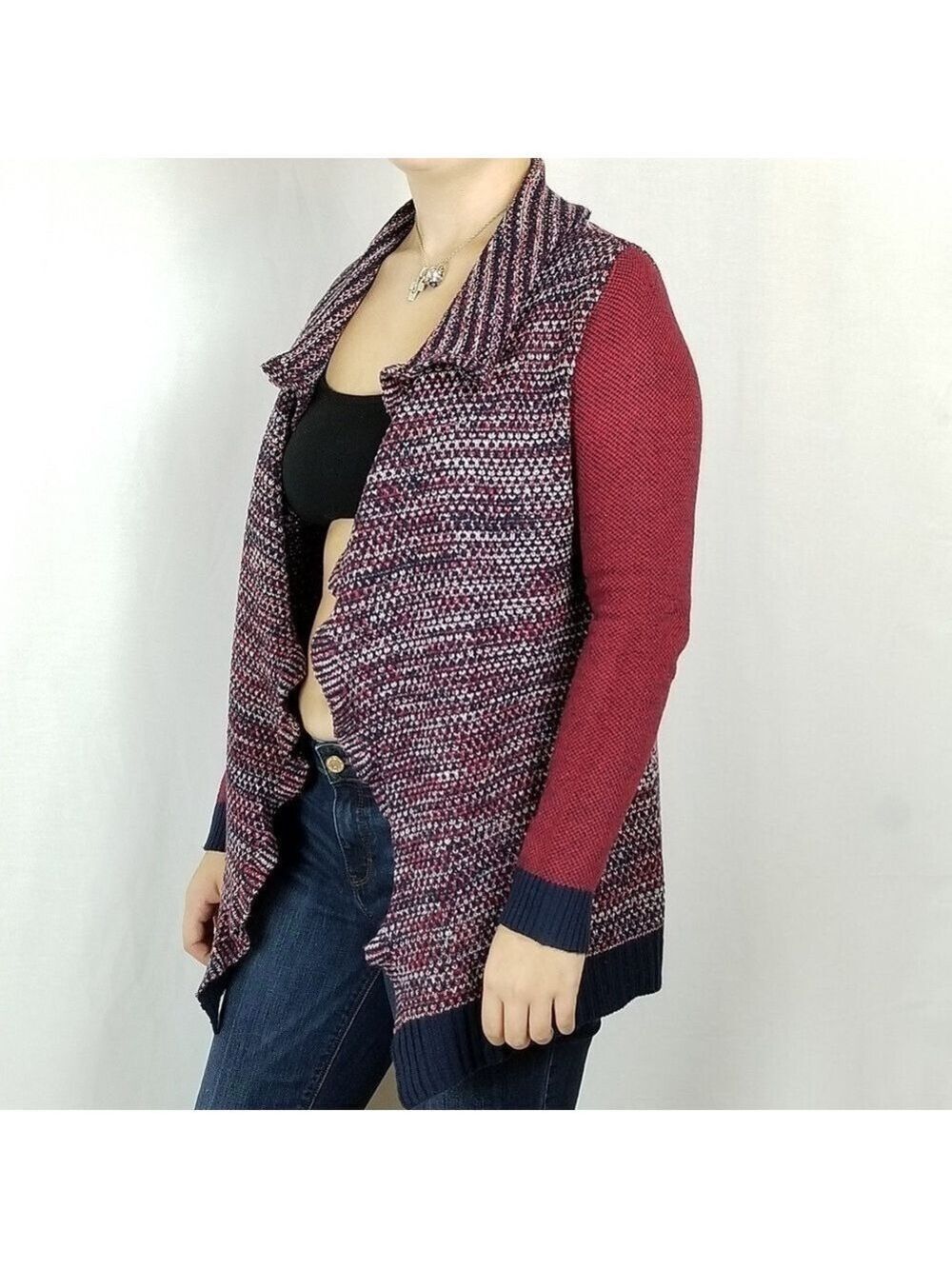 New Thml knit open front waterfall cardigan